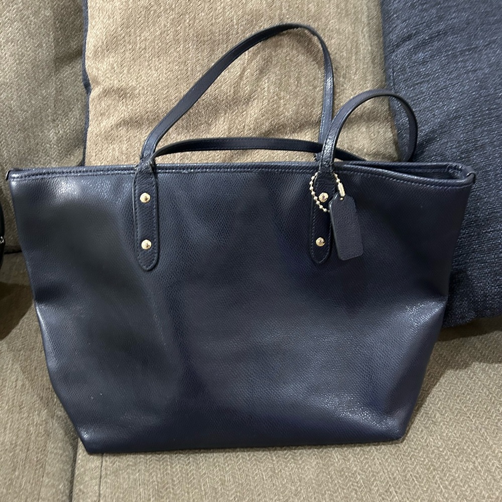 Coach Navy Blue Tote Bag - Picture 2 of 4